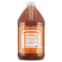A large bottle of Dr. Bronners 4 in 1 Tea Tree Organic Sugar Soap, marked Gallon 1.9L, featuring detailed product information on the label, ideal for eco friendly and natural cleaning [1/2 Gallon]